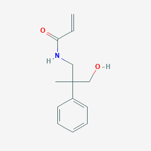 molecular formula C13H17NO2 B2825346 N-(3-Hydroxy-2-methyl-2-phenylpropyl)prop-2-enamide CAS No. 2411242-58-3