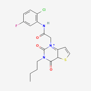 molecular formula C18H17ClFN3O3S B2825348 2-{3-butyl-2,4-dioxo-1H,2H,3H,4H-thieno[3,2-d]pyrimidin-1-yl}-N-(2-chloro-5-fluorophenyl)acetamide CAS No. 1252840-18-8