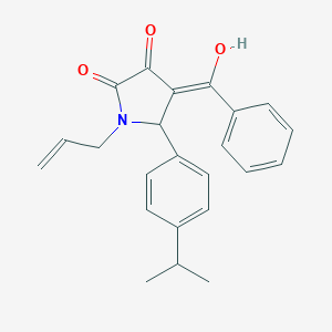 (4Z)-4-[hydroxy(phenyl)methylidene]-5-(4-propan-2-ylphenyl)-1-prop-2-enylpyrrolidine-2,3-dione