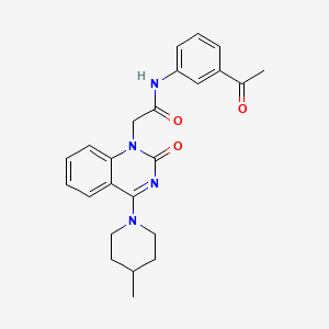 molecular formula C24H26N4O3 B2825354 N-(3-乙酰基苯基)-2-[4-(4-甲基哌啶-1-基)-2-氧喹唑啉-1-基]乙酰胺 CAS No. 1251615-58-3