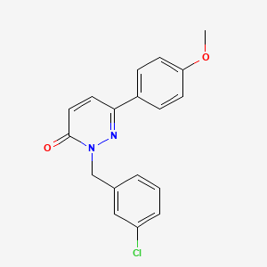 molecular formula C18H15ClN2O2 B2825356 2-(3-chlorobenzyl)-6-(4-methoxyphenyl)pyridazin-3(2H)-one CAS No. 899189-76-5
