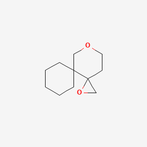 molecular formula C11H18O2 B2825357 2,11-Dioxadispiro[2.0.54.43]tridecane CAS No. 2248282-24-6