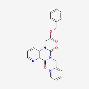 molecular formula C22H18N4O4 B2825363 benzyl 2-(2,4-dioxo-3-(pyridin-2-ylmethyl)-3,4-dihydropyrido[3,2-d]pyrimidin-1(2H)-yl)acetate CAS No. 941907-98-8