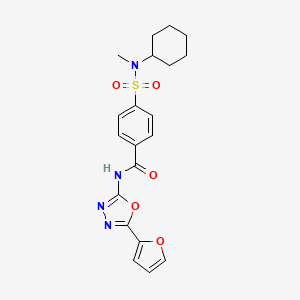 4-[cyclohexyl(methyl)sulfamoyl]-N-[5-(furan-2-yl)-1,3,4-oxadiazol-2-yl]benzamide