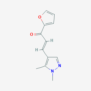 molecular formula C12H12N2O2 B2825368 (E)-3-(1,5-dimethylpyrazol-4-yl)-1-(furan-2-yl)prop-2-en-1-one CAS No. 1005646-80-9
