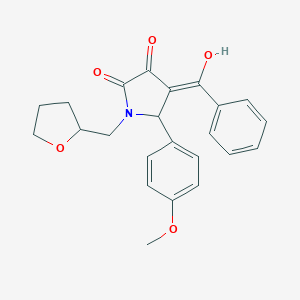 molecular formula C23H23NO5 B282537 4-benzoyl-3-hydroxy-5-(4-methoxyphenyl)-1-(tetrahydro-2-furanylmethyl)-1,5-dihydro-2H-pyrrol-2-one 