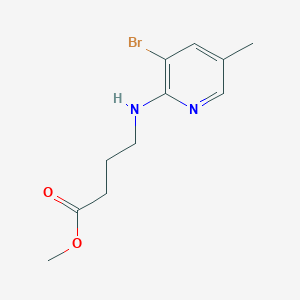 molecular formula C11H15BrN2O2 B2825370 Methyl 4-[(3-bromo-5-methylpyridin-2-yl)amino]butanoate CAS No. 2162823-69-8