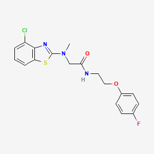 molecular formula C18H17ClFN3O2S B2825371 2-((4-氯苯并[d]噻唑-2-基)(甲基)氨基)-N-(2-(4-氟苯氧基)乙基)乙酸酰胺 CAS No. 1421472-43-6