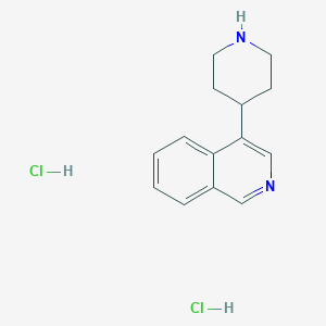 molecular formula C14H18Cl2N2 B2825373 4-(Piperidin-4-yl)isoquinoline dihydrochloride CAS No. 2244087-11-2