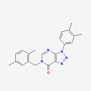 molecular formula C21H21N5O B2825377 3-(3,4-Dimethylphenyl)-6-[(2,5-dimethylphenyl)methyl]triazolo[4,5-d]pyrimidin-7-one CAS No. 893918-84-8