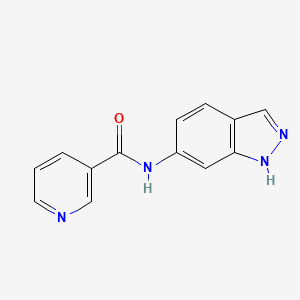 molecular formula C13H10N4O B2825378 N-(1H-吲哚-6-基)吡啶-3-甲酰胺 CAS No. 522658-37-3