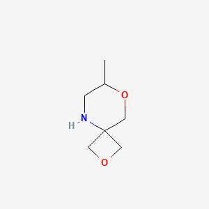 molecular formula C7H13NO2 B2825380 7-甲基-2,8-二氧-5-氮杂双环[3.5]壬烷 CAS No. 2418731-80-1