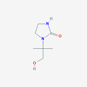 molecular formula C7H14N2O2 B2825381 1-(1-羟基-2-甲基丙烷-2-基)咪唑烷-2-酮 CAS No. 1566510-82-4