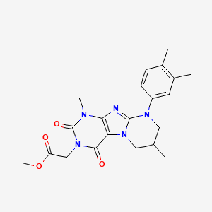 methyl 2-[9-(3,4-dimethylphenyl)-1,7-dimethyl-2,4-dioxo-7,8-dihydro-6H-purino[7,8-a]pyrimidin-3-yl]acetate