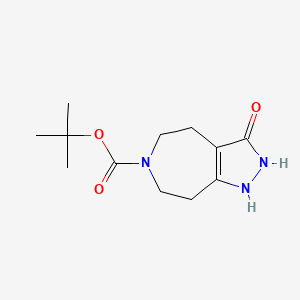 molecular formula C12H19N3O3 B2825389 tert-Butyl 3-oxo-2,3,4,5,7,8-hexahydropyrazolo[3,4-d]azepine-6(1H)-carboxylate CAS No. 851376-80-2