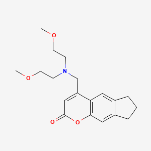 molecular formula C19H25NO4 B2825405 4-((bis(2-methoxyethyl)amino)methyl)-7,8-dihydrocyclopenta[g]chromen-2(6H)-one CAS No. 869341-00-4