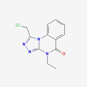 molecular formula C12H11ClN4O B2825409 1-(氯甲基)-4-乙基[1,2,4]三唑并[4,3-a]喹唑啉-5(4H)-酮 CAS No. 86662-61-5