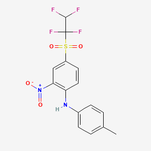 molecular formula C15H12F4N2O4S B2825416 N-(4-methylphenyl)-2-nitro-4-(1,1,2,2-tetrafluoroethylsulfonyl)aniline CAS No. 313521-30-1