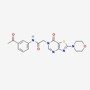 molecular formula C19H19N5O4S B2825418 N-(3-乙酰苯基)-2-(2-吗啉-7-氧代噻唑并[4,5-d]嘧啶-6(7H)-基)乙酰胺 CAS No. 1223959-46-3