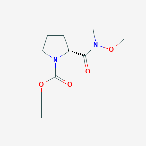molecular formula C12H22N2O4 B2825419 (R)-叔丁基2-(甲氧基(甲基)羰胺基)吡咯啉-1-羧酸酯 CAS No. 288086-98-6