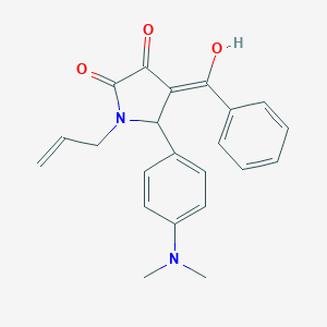 molecular formula C22H22N2O3 B282542 1-allyl-4-benzoyl-5-[4-(dimethylamino)phenyl]-3-hydroxy-1,5-dihydro-2H-pyrrol-2-one 