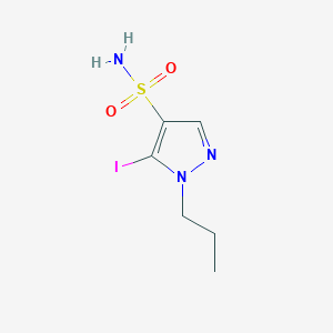 molecular formula C6H10IN3O2S B2825420 5-Iodo-1-propylpyrazole-4-sulfonamide CAS No. 1946817-66-8