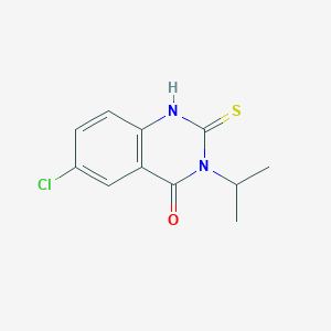 molecular formula C11H11ClN2OS B2825421 6-chloro-3-propan-2-yl-2-sulfanylidene-1H-quinazolin-4-one CAS No. 422527-01-3
