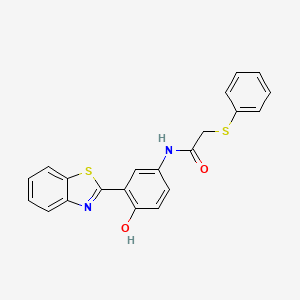 N-(3-(benzo[d]thiazol-2-yl)-4-hydroxyphenyl)-2-(phenylthio)acetamide