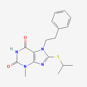 8-Isopropylsulfanyl-3-methyl-7-phenethyl-3,7-dihydro-purine-2,6-dione