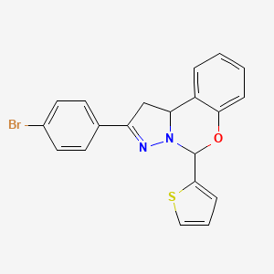 2-(4-bromophenyl)-5-(thiophen-2-yl)-5,10b-dihydro-1H-benzo[e]pyrazolo[1,5-c][1,3]oxazine