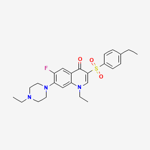 molecular formula C25H30FN3O3S B2825432 1-ethyl-3-((4-ethylphenyl)sulfonyl)-7-(4-ethylpiperazin-1-yl)-6-fluoroquinolin-4(1H)-one CAS No. 892769-75-4