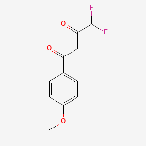 molecular formula C11H10F2O3 B2825436 4,4-Difluoro-1-(4-methoxyphenyl)butane-1,3-dione CAS No. 189347-40-8