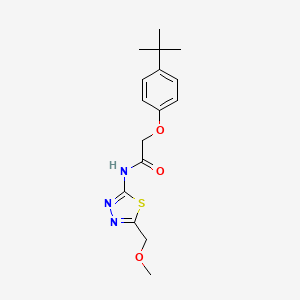 molecular formula C16H21N3O3S B2825437 2-(4-tert-butylphenoxy)-N-[5-(methoxymethyl)-1,3,4-thiadiazol-2-yl]acetamide CAS No. 685553-44-0