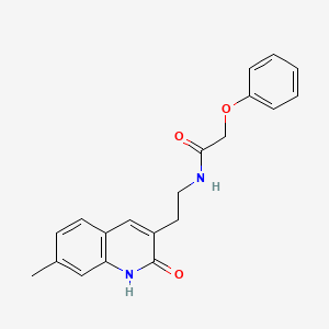 molecular formula C20H20N2O3 B2825438 N-[2-(7-methyl-2-oxo-1H-quinolin-3-yl)ethyl]-2-phenoxyacetamide CAS No. 851404-48-3