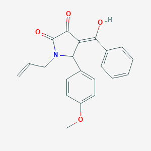 molecular formula C21H19NO4 B282544 1-allyl-4-benzoyl-3-hydroxy-5-(4-methoxyphenyl)-1,5-dihydro-2H-pyrrol-2-one 
