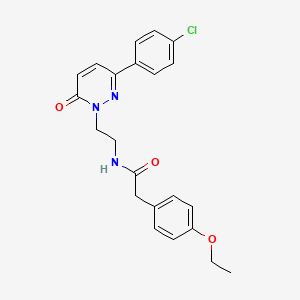 molecular formula C22H22ClN3O3 B2825445 N-(2-(3-(4-chlorophenyl)-6-oxopyridazin-1(6H)-yl)ethyl)-2-(4-ethoxyphenyl)acetamide CAS No. 921577-61-9