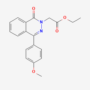 molecular formula C19H18N2O4 B2825447 ethyl 2-[4-(4-methoxyphenyl)-1-oxo-2(1H)-phthalazinyl]acetate CAS No. 127828-84-6
