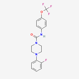 molecular formula C18H17F4N3O2 B2825449 (4-(2-氟苯基)哌嗪基)-N-(4-(三氟甲氧基)苯基)甲酰胺 CAS No. 1024273-77-5