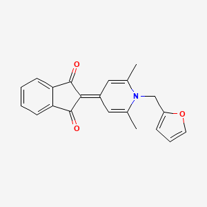 molecular formula C21H17NO3 B2825450 2-[1-(Furan-2-ylmethyl)-2,6-dimethylpyridin-4-ylidene]indene-1,3-dione CAS No. 503432-63-1