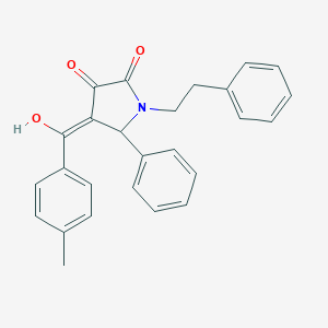 (4Z)-4-[hydroxy-(4-methylphenyl)methylidene]-5-phenyl-1-(2-phenylethyl)pyrrolidine-2,3-dione