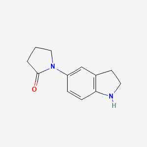 molecular formula C12H14N2O B2825460 1-(2,3-dihydro-1H-indol-5-yl)pyrrolidin-2-one CAS No. 1341582-10-2