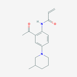 N-[2-acetyl-4-(3-methylpiperidin-1-yl)phenyl]prop-2-enamide