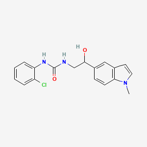 molecular formula C18H18ClN3O2 B2825472 1-(2-chlorophenyl)-3-(2-hydroxy-2-(1-methyl-1H-indol-5-yl)ethyl)urea CAS No. 2034411-42-0