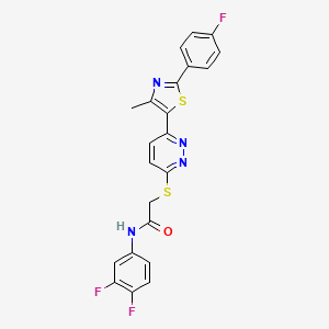 N-(3,4-difluorophenyl)-2-((6-(2-(4-fluorophenyl)-4-methylthiazol-5-yl)pyridazin-3-yl)thio)acetamide