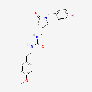 1-((1-(4-Fluorobenzyl)-5-oxopyrrolidin-3-yl)methyl)-3-(4-methoxyphenethyl)urea