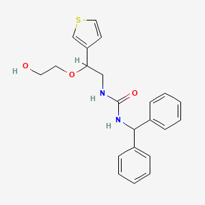 molecular formula C22H24N2O3S B2825489 1-苄基-3-(2-(2-羟基乙氧基)-2-(噻吩-3-基)乙基)脲 CAS No. 2034296-98-3