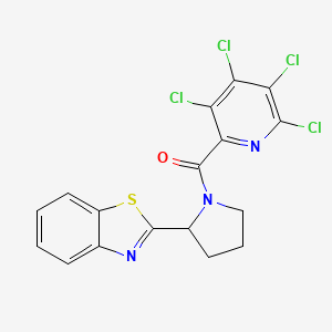 2-[1-(3,4,5,6-Tetrachloropyridine-2-carbonyl)pyrrolidin-2-yl]-1,3-benzothiazole