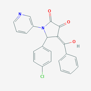 molecular formula C22H15ClN2O3 B282550 4-benzoyl-5-(4-chlorophenyl)-3-hydroxy-1-(3-pyridinyl)-1,5-dihydro-2H-pyrrol-2-one 