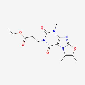 ethyl 3-(1,6,7-trimethyl-2,4-dioxo-1,2-dihydrooxazolo[2,3-f]purin-3(4H)-yl)propanoate