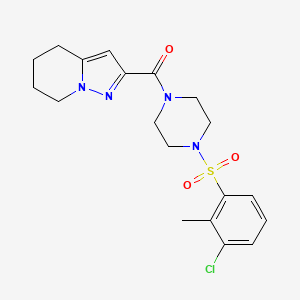 (4-((3-Chloro-2-methylphenyl)sulfonyl)piperazin-1-yl)(4,5,6,7-tetrahydropyrazolo[1,5-a]pyridin-2-yl)methanone